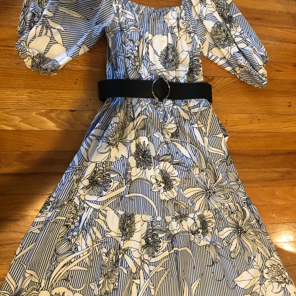Zara floral dress with full sleeves
